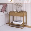 Ver imagem 2 de Mesa de Cabeceira 1g Organica 60 Cm 28061 Hanover Dourado Artesano