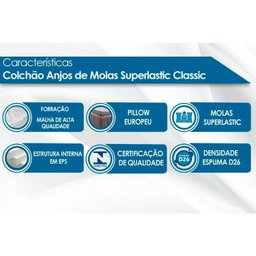 Colchão Queen Anjos Molas Superlastic Classic Euro Pillow (158x198x22) -  - 3