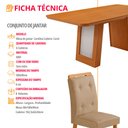 Ver imagem 6 de Mesa de Jantar Carolina 180cm Tp MDF Laminado Canto Copo Base Detalhe Off White com 6 Cadeiras Carol