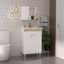 Ver imagem 1 de Conjunto para Banheiro Kit Econômico com Pés - Fabribam Gabinetes