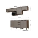 Ver imagem 2 de Cozinha Compacta 7 Peças sem Tampo e com Nicho Micoondas Luna Luciane Móveis