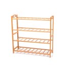 Ver imagem 1 de Sapateira de Bambu 24 Sapatos com 4 Prateleiras 12 Pares Organizador de Casa e Sapatos Ecologico em