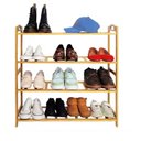 Ver imagem 3 de Sapateira de Bambu 24 Sapatos com 4 Prateleiras 12 Pares Organizador de Casa e Sapatos Ecologico em