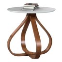 Ver imagem 4 de Conjunto Mesa de Canto Lateral Cebola - Cor Castanho/Offwhite