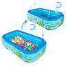 Piscina Inflável Infantil Retangular Suplayer Family Funpool Azul 170 Litros - 10