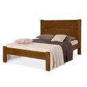 Ver imagem 2 de Cama Casal Lara Imbuia em Madeira Maciça Pinus - Atraente
