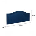 Ver imagem 3 de Cabeceira Queen Curva Luxo 160x60 Suede Azul - Tachas Fumê