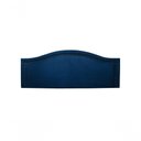 Ver imagem 2 de Cabeceira Queen Curva Luxo 160x60 Suede Azul - Tachas Fumê