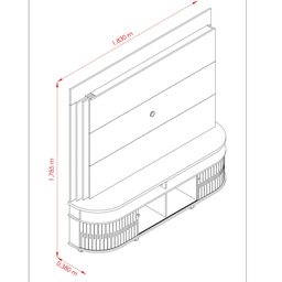 Estante para TV até 65 Polegadas 183cm Daytona - 3