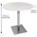 Ver imagem 6 de Mesa de Jantar Redonda 60 cm Tampo Branco em MDP Base Alpha Inox