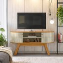Ver imagem 1 de Rack para TV até 55 Polegadas MDF 136cm Curvo Atlanta Marrom