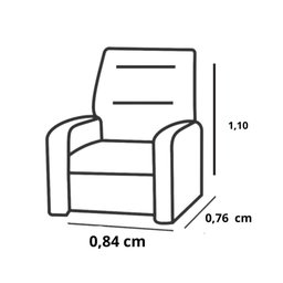 Poltrona do Papai Reclinável Confortável Suede Bege - 2