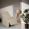 Poltrona do Papai Reclinável Confortável Suede Bege - 1