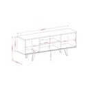 Ver imagem 4 de Rack para TV até 55 Polegadas 2 Portas Pés Retrô Lisboa Marrom Off White