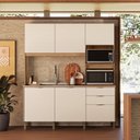 Ver imagem 6 de Cozinha Compacta 6 Portas 2 Gavetas Viva 179,3 cm Bege Freijó/Soft Bege