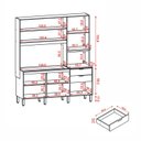 Ver mais imagens de Cozinha Compacta 6 Portas 2 Gavetas Viva 179,3 cm Bege Freijó/Soft Bege
