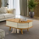 Ver imagem 2 de Mesa de Centro Oval Curvo 2 Portas de Correr Indianapolis