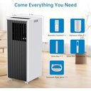 Ver imagem 2 de Takywep Ar-condicionado Portátil 8.000 Btu 3 em 1 Branco/preto