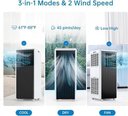 Ver imagem 7 de Takywep Ar-condicionado Portátil 8.000 Btu 3 em 1 Branco/preto