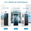 Ver imagem 7 de Takywep Ar-condicionado Portátil 8.000 Btu 3 em 1 Branco/preto