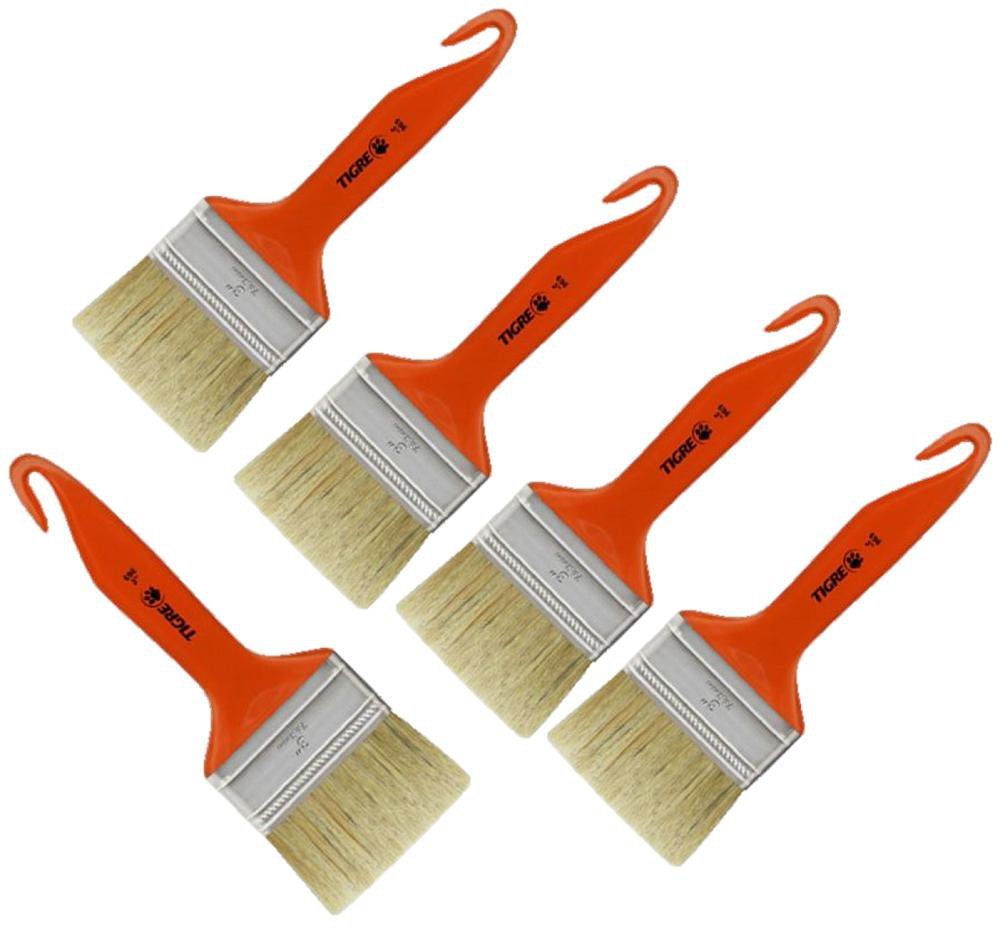 Kit 5 Pincel Trinchas Para Pintura Tigre Media 696 3 Polegadas Cerda ...
