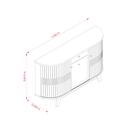 Ver imagem 4 de Buffet Aparador Balcão 2 Portas Curvo 1 Gaveta Monza