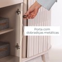 Ver imagem 6 de Buffet Aparador Balcão 2 Portas Curvo 1 Gaveta Monza Marrom/Cumaru/Opala