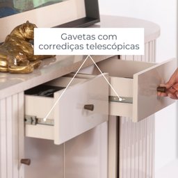 Buffet para Sala de Estar Monaco Traz Sofisticação e Funcionalidade À Sala de Estar. - 10