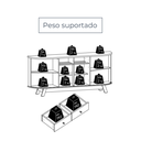 Ver mais imagens de Aparador Buffet para Sala de Jantar 2 Portas Flexíveis Curvo 2 Gavetas Monaco Marrom/Cumaru/Opala