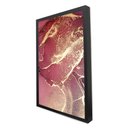 Ver imagem 3 de Quadro Decorativo Abstrato Mármore Rosa Perolado em Moldura Caixa Tacolado Moldura Trad 1cm Branca C