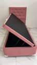 Ver imagem 2 de Cama Box Baú Blindada com Colchão de Espuma Orthopedic + Cabeceira Botonê - Solteiro - Suede Rosa