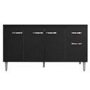 Ver imagem 1 de Balcão de Pia Cozinha 4 Portas Gabriela 150cm Preto sem Tampo Ajl Móveis