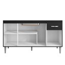 Ver imagem 2 de Balcão de Pia Cozinha 4 Portas Gabriela 150cm Preto sem Tampo Ajl Móveis