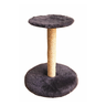 Arranhador Poste Para Gatos Com Duas Bases Pelúcia Madeira Mdf Sisal Cinza - 1
