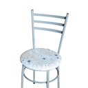 Ver imagem 2 de Conjunto 4 Cadeiras Epoxi Cinza para Cozinha Assento Estampado Cor:floral Areia