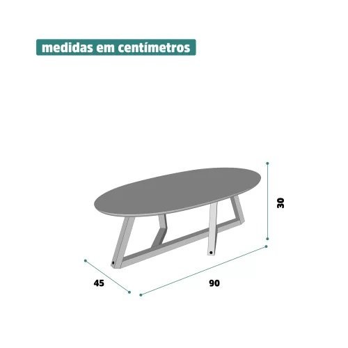 Mesa de Centro Classic Off White/amêndoa – Tebarrot Móveis - 5