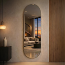 Ver imagem 1 de Espelho Grande Oval Lapidado Solis Lopazzi 150x40cm Corpo Inteiro