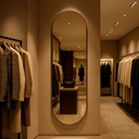 Ver imagem 2 de Espelho Grande Oval Lapidado Solis Lopazzi 150x40cm Corpo Inteiro