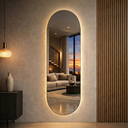 Ver imagem 7 de Espelho Grande Oval Lapidado Solis Lopazzi 150x40cm Corpo Inteiro