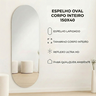 Espelho Grande Oval Lapidado Solis Lopazzi 150x40cm Corpo Inteiro - 4