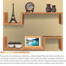 Conjunto 2 Prateleiras de Parede MDP 15x58,5x15 - Jade - 2