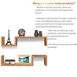 Conjunto 2 Prateleiras de Parede MDP 15x58,5x15 - Jade - 4