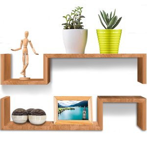 Conjunto 2 Prateleiras de Parede MDP 15x58,5x15 - Jade