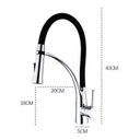 Ver imagem 3 de Torneira Misturador Monocomando Para Cozinha 3191 C 21 Black 40cm Rainha Metais