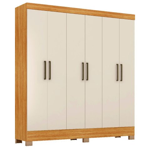 Guarda-roupa Casal Prático 6 Portas 3 Gavetas Demóbile