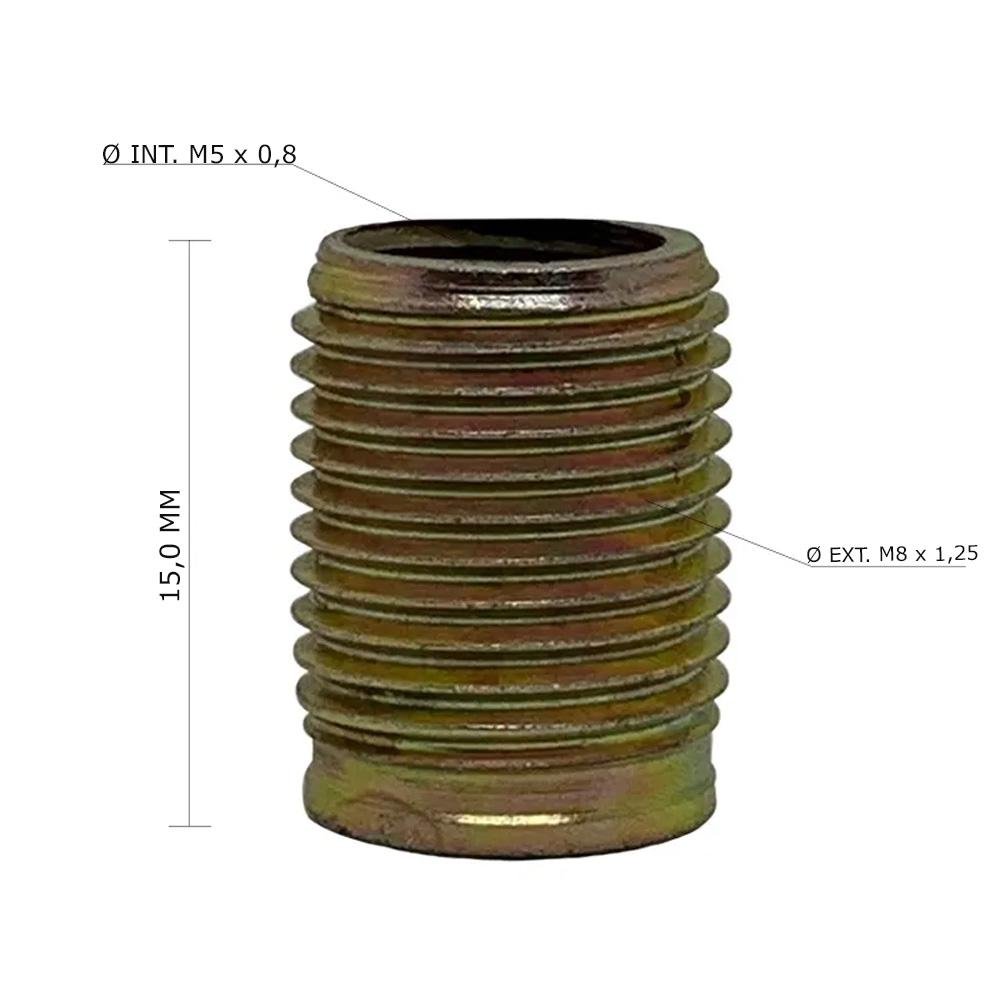 Rosca Postiça Bucha Roscada - M5 X 0,8 - M8 X 1,25 - 3