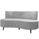 Ver imagem 1 de Sofá Chaise Living 2 Lugares 160cm para Sala Istambul K01 Veludo Cinza - Lyam Decor