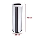 Ver imagem 2 de Lixeira Aço Inox 30 Litros Com Aro Plástico Área Gourmet Cozinha - Branco