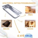 Ver imagem 4 de Kit 6 Formas Assadeira Pão Caseiro Gelo e Bolo Inglês N°3