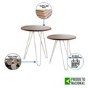 Ver imagem 2 de Mesa de Lateral Duo Lisboa Ferro Cobre Tampo Amêndoa